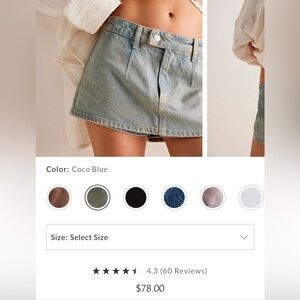 Free People Denim Skort